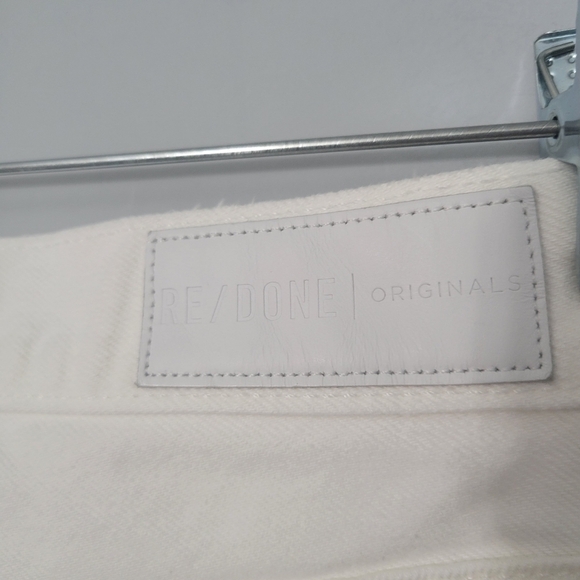 Re/Done Originals High Rise Straight in Off White - Picture 11 of 14